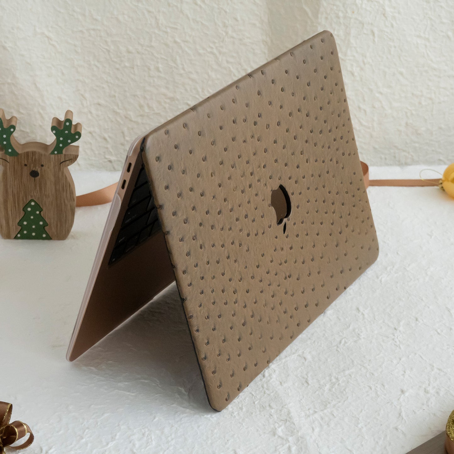 Leather Series Light Brown Camel Texture Mac Case