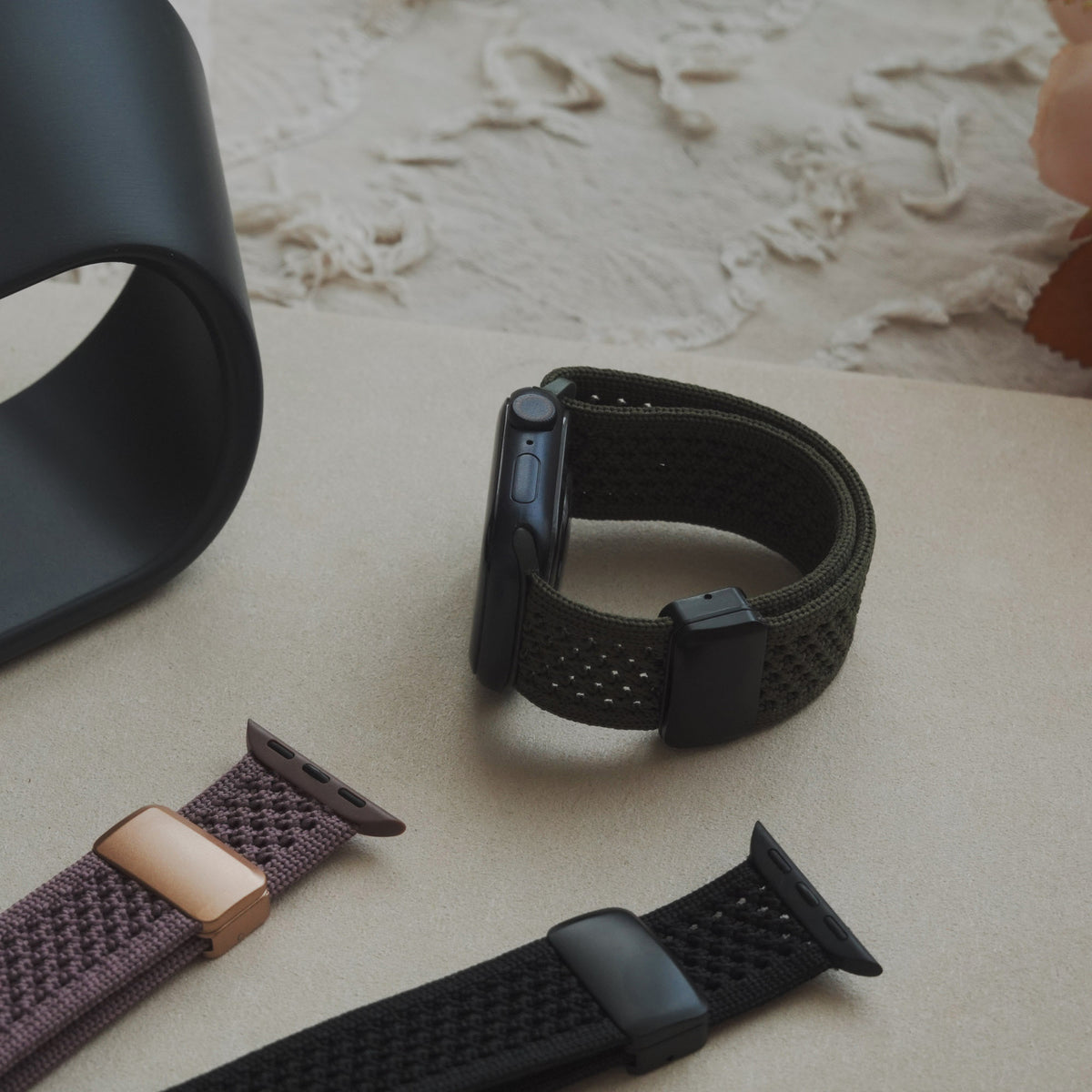 Delicate Woven Elastic Nylon Apple Watch Band