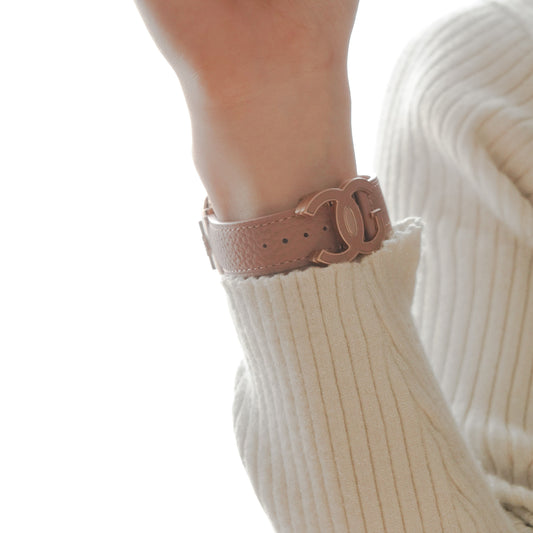 Lychee high-quality textured faux leather Apple Watch band