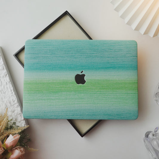 This is us Exquisite Leather ♾ Grass Green Striped Mac Case