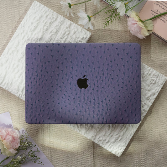 Leather Series Bright Purple Camel Pattern Mac Case