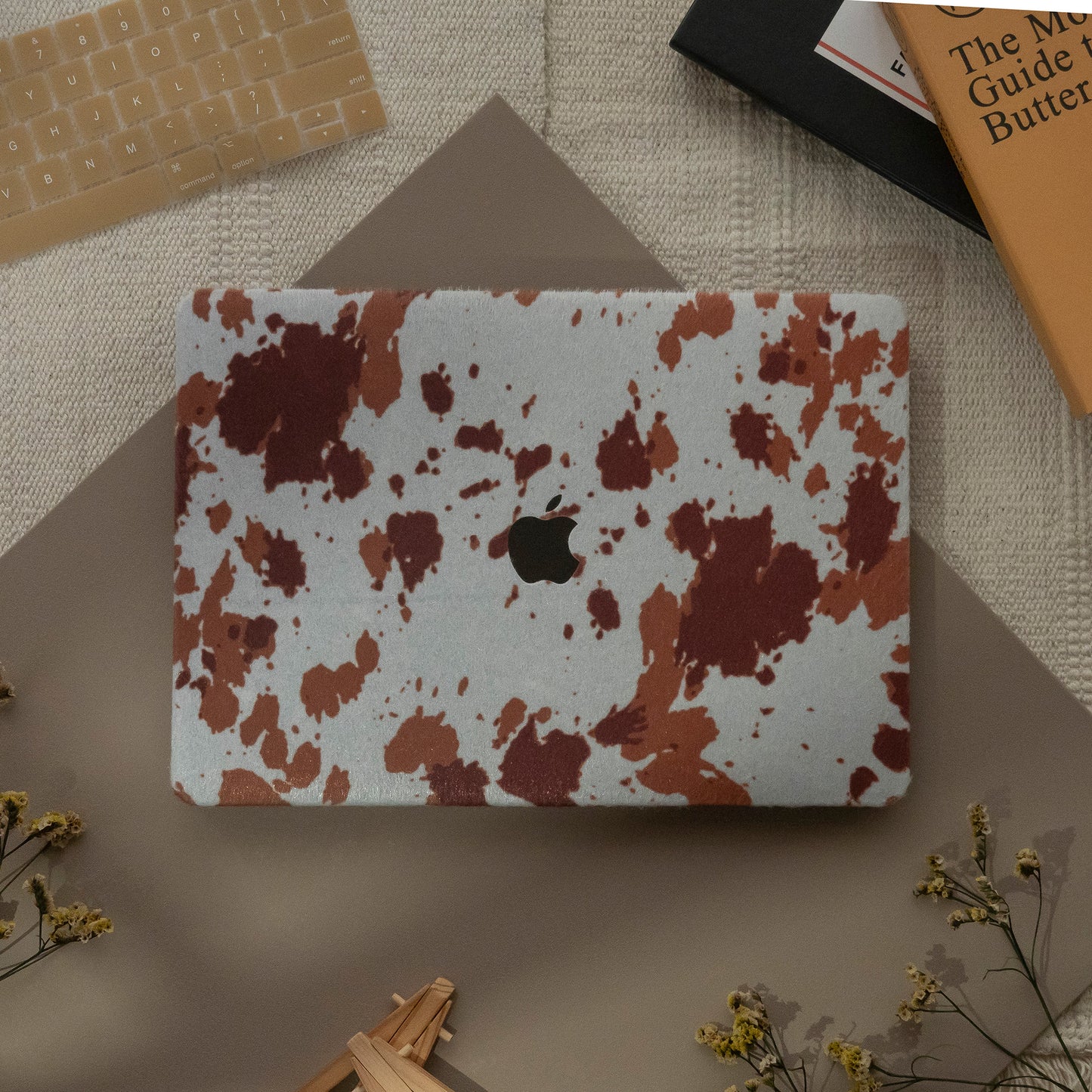 Leather Series ♾ Light Brown Cow Texture Mac Case