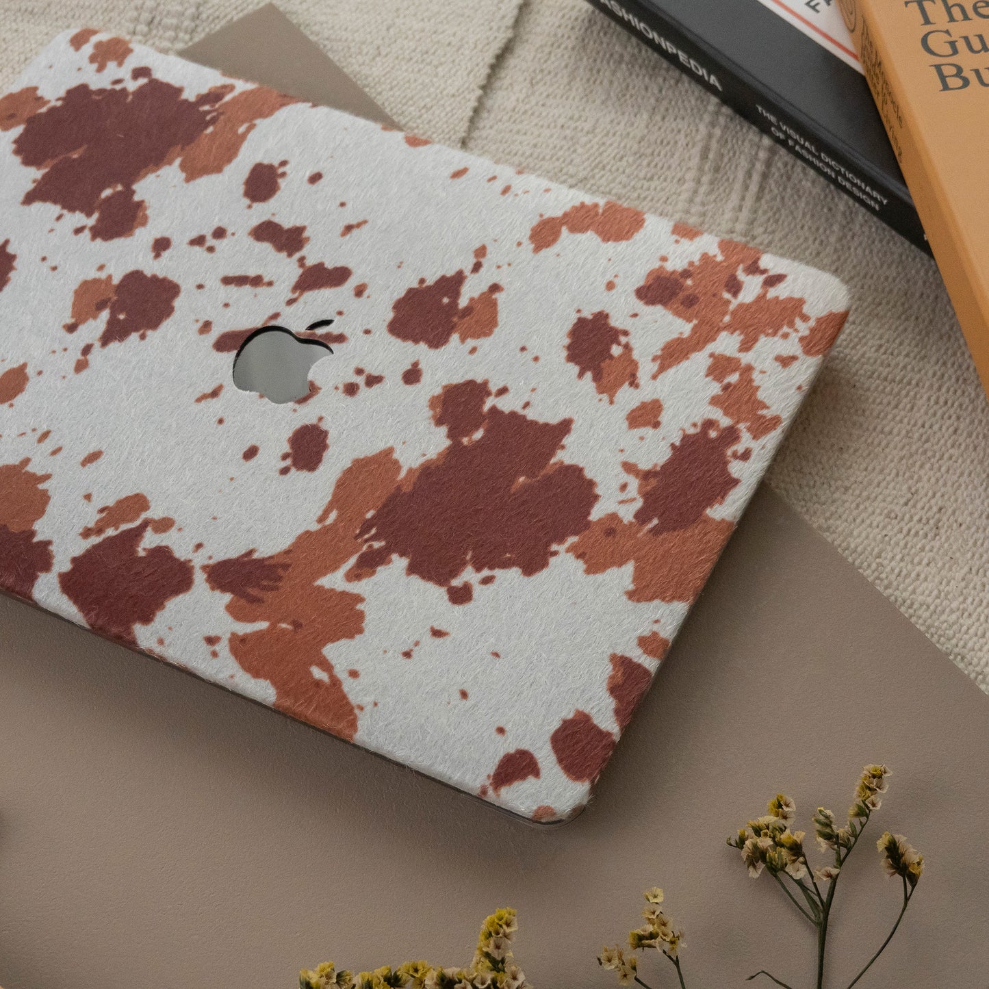 Leather Series ♾ Light Brown Cow Texture Mac Case