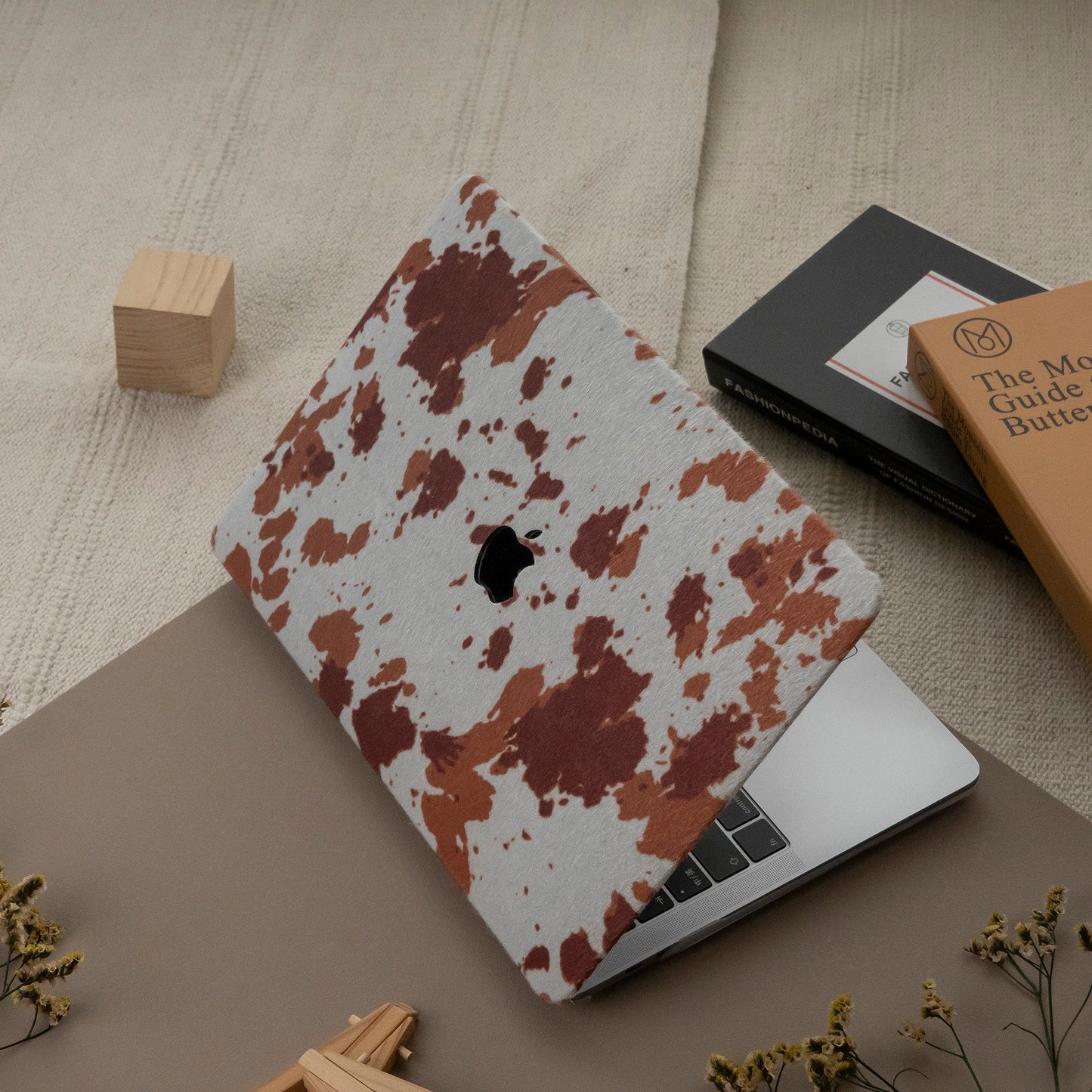 Leather Series ♾ Light Brown Cow Texture Mac Case