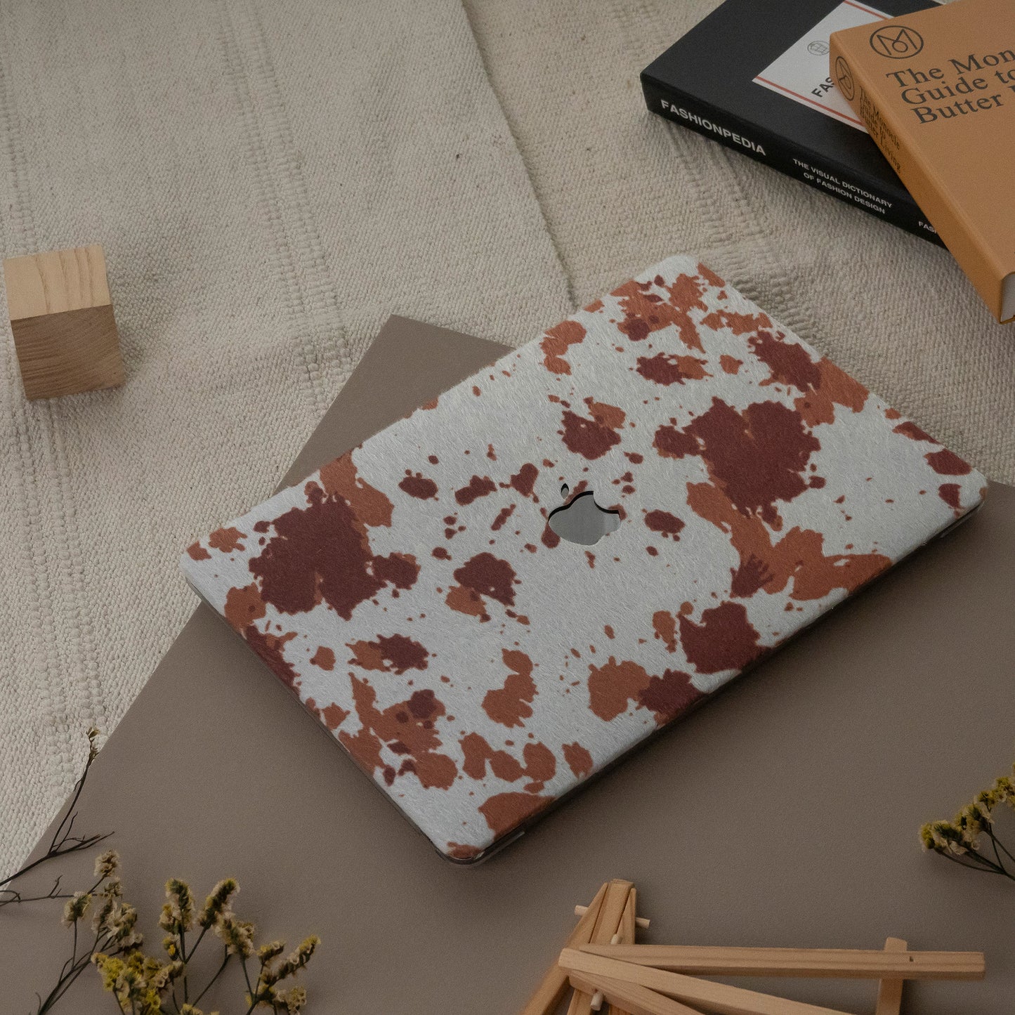 Leather Series ♾ Light Brown Cow Texture Mac Case