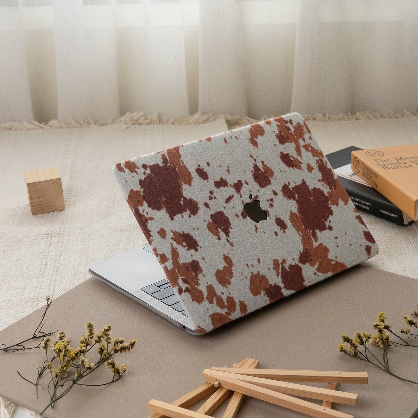 Leather Series ♾ Light Brown Cow Texture Mac Case
