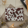 Leather Series ♾ Coffee Cow Pattern Mac Case
