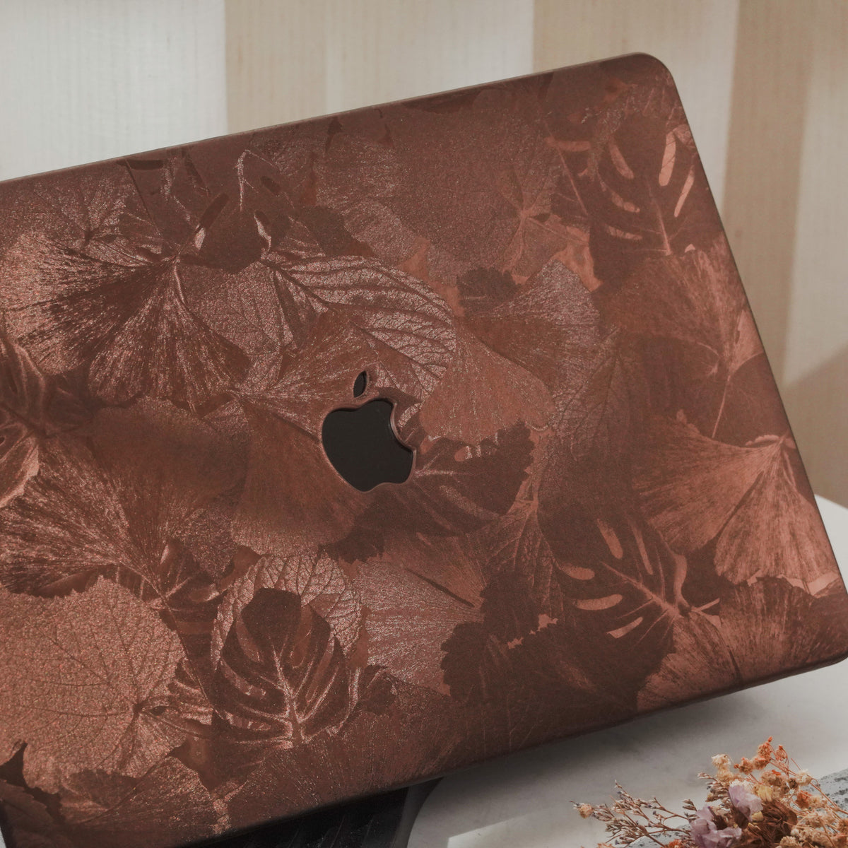 Leather Series ♾ Lucky Clover Laser-Engraved Leather Brown MacBook Case