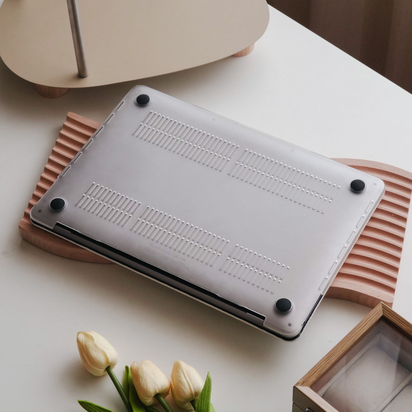 This is us Pure White Garden ♾ Textured Stitching White Mac Case