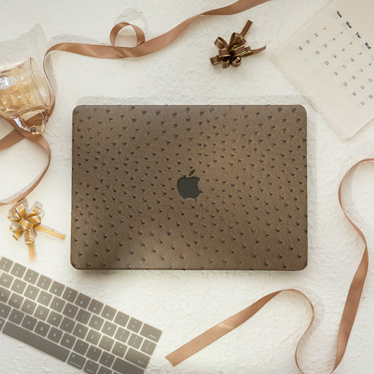 Leather Series Light Brown Camel Texture Mac Case