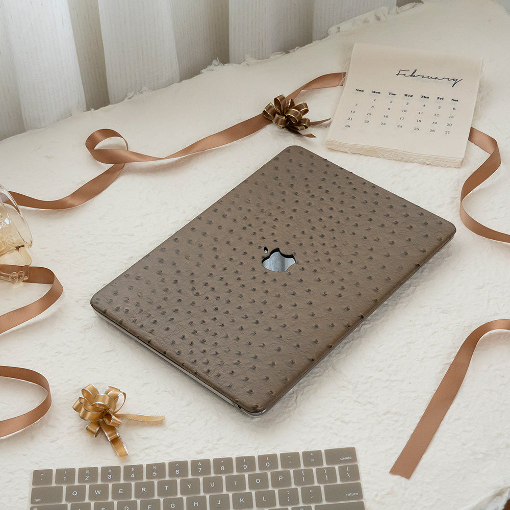 Leather Series Light Brown Camel Texture Mac Case