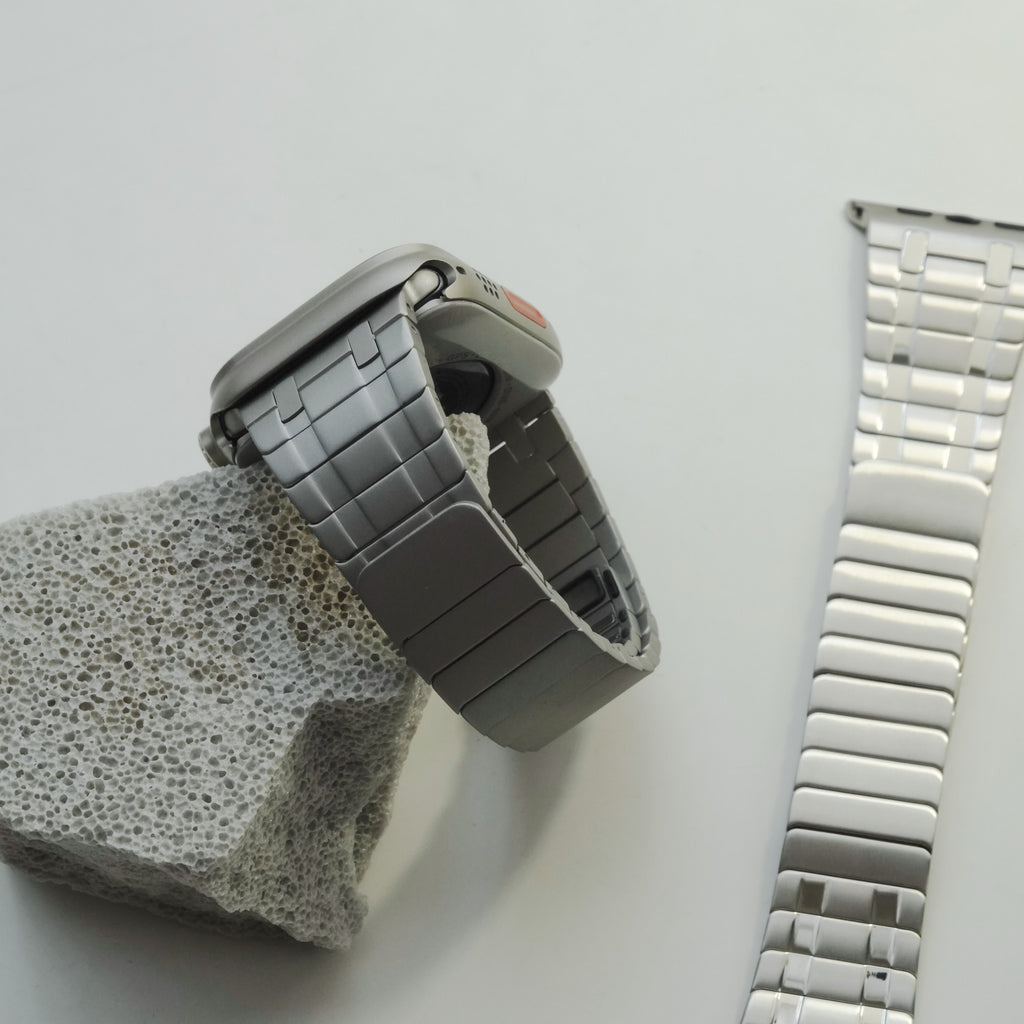Engraved Magnetic Closure Premium Metal Apple Watch Band