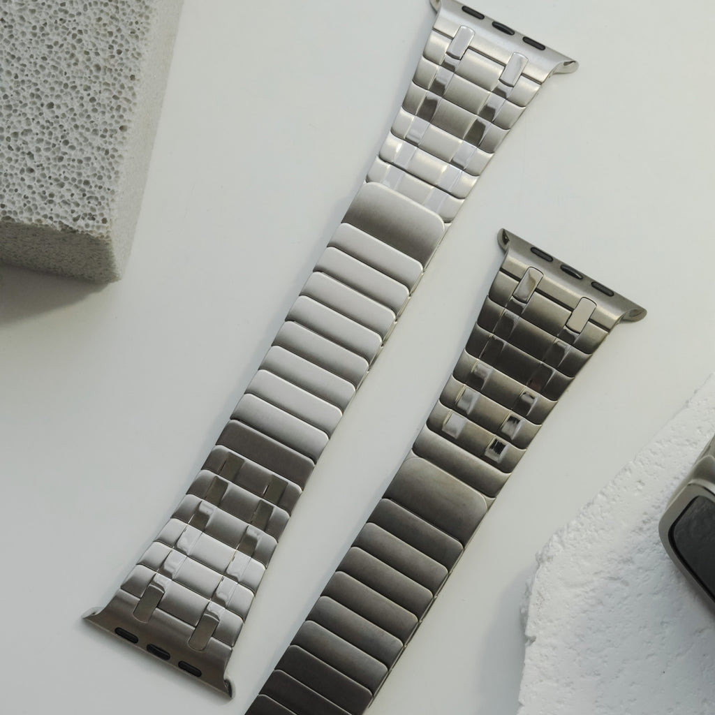 Engraved Magnetic Closure Premium Metal Apple Watch Band