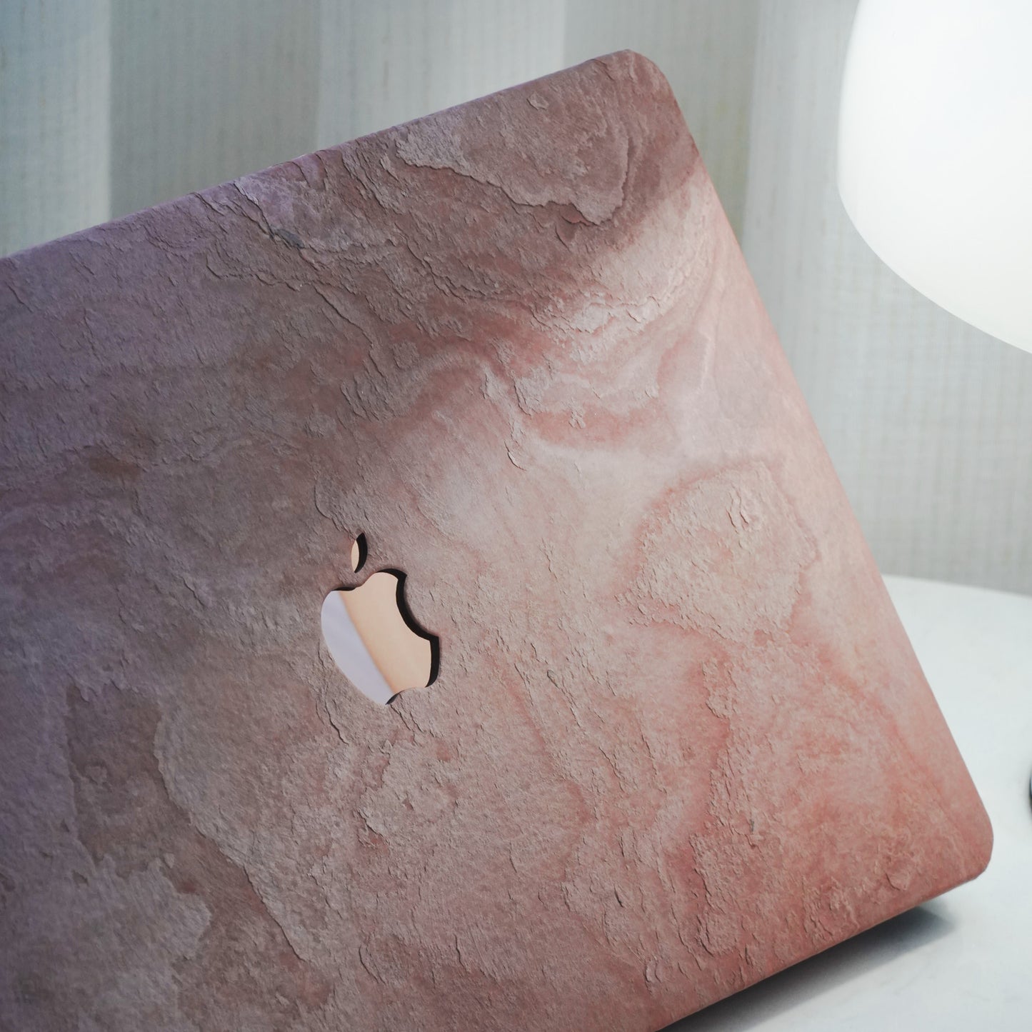 Marble ♾ Pink Textured elegance for your Mac case