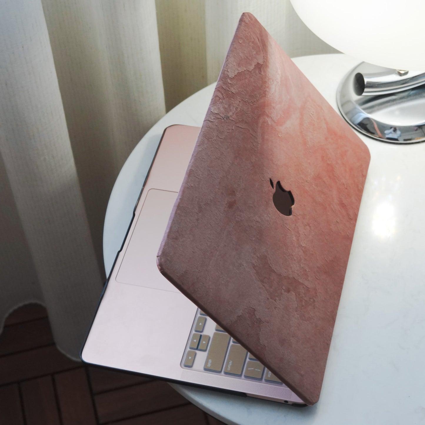 Marble ♾ Pink Textured elegance for your Mac case