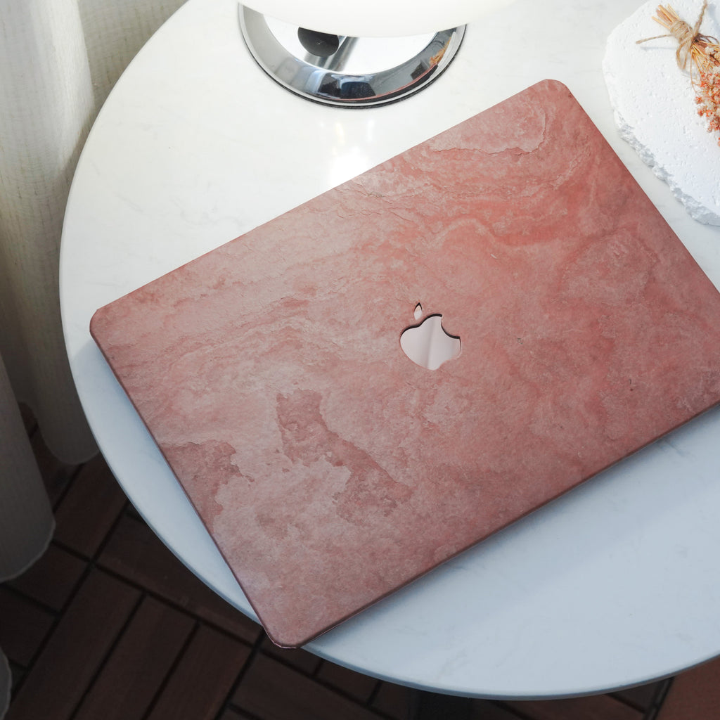 Marble ♾ Pink Textured elegance for your Mac case