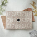 Embroidery Series ♾ Warm Ivory Flora Post Premium Stitching MacBook Case