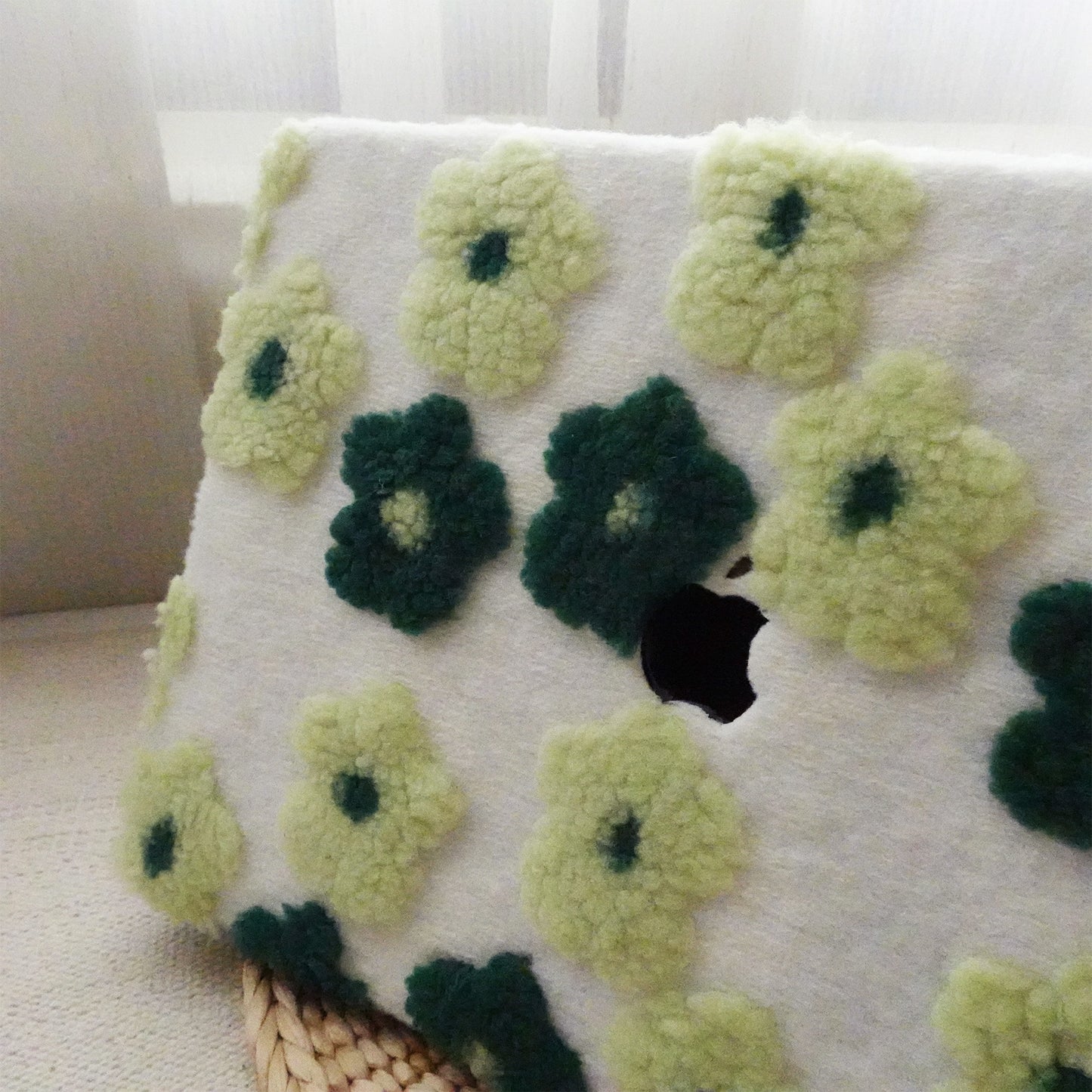 Plush Series ♾ Fuzzy Green Cotton Mac Case