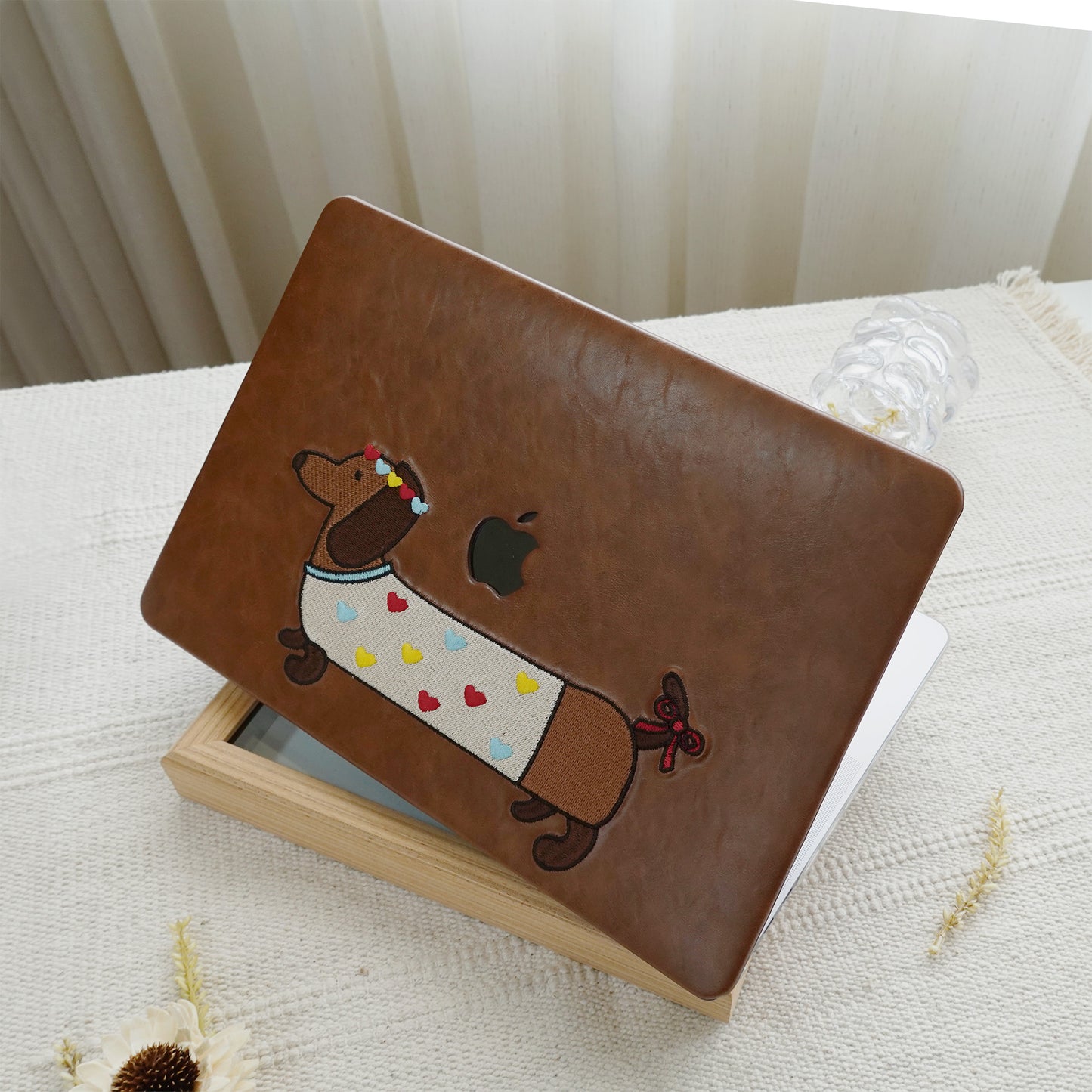 This is us Embroidery Series ♾ Lovely Hearts Dachshund Mac Case