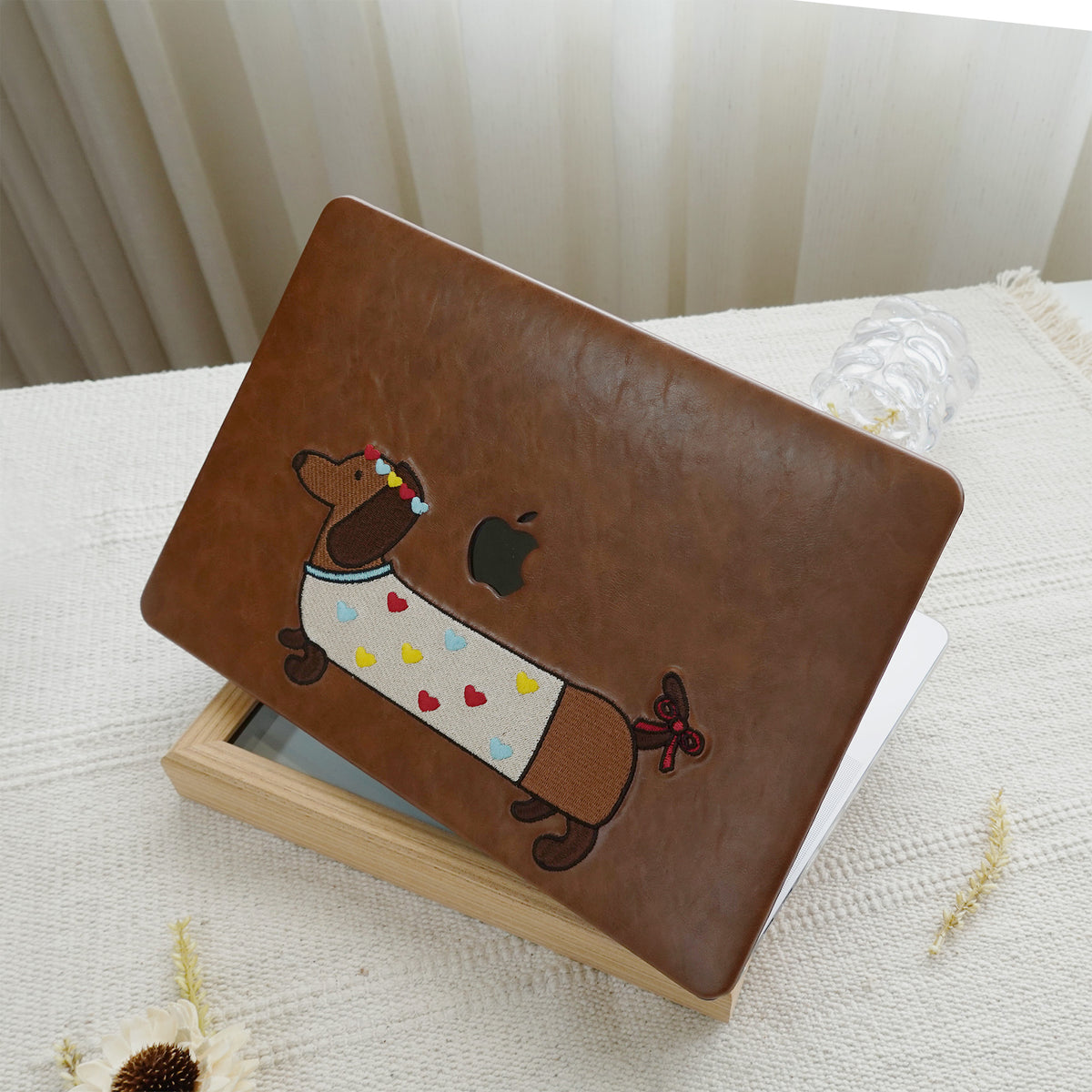 This is us Embroidery Series ♾ Lovely Hearts Dachshund Mac Case