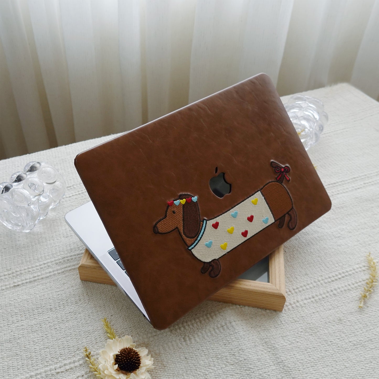 This is us Embroidery Series ♾ Lovely Hearts Dachshund Mac Case
