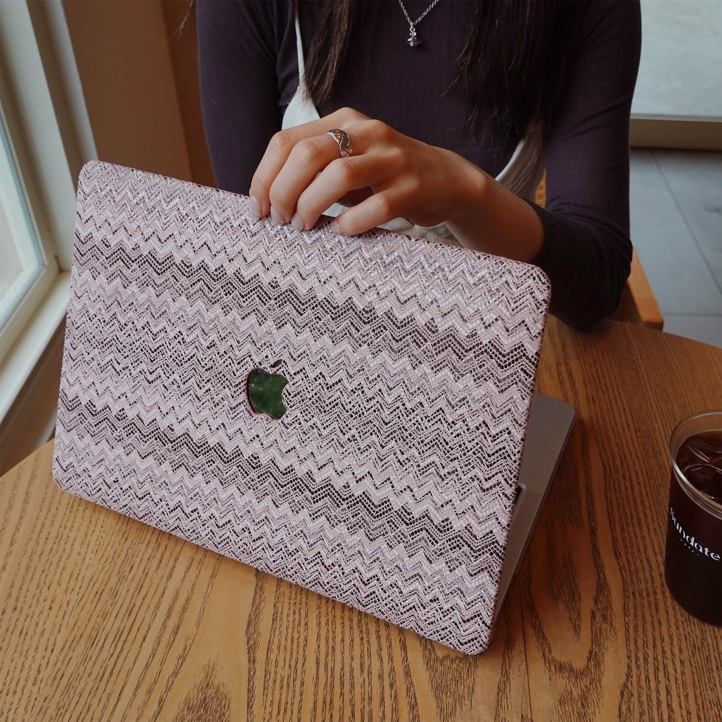 Lace Leather ♾ Cherry Blossom Mac Case