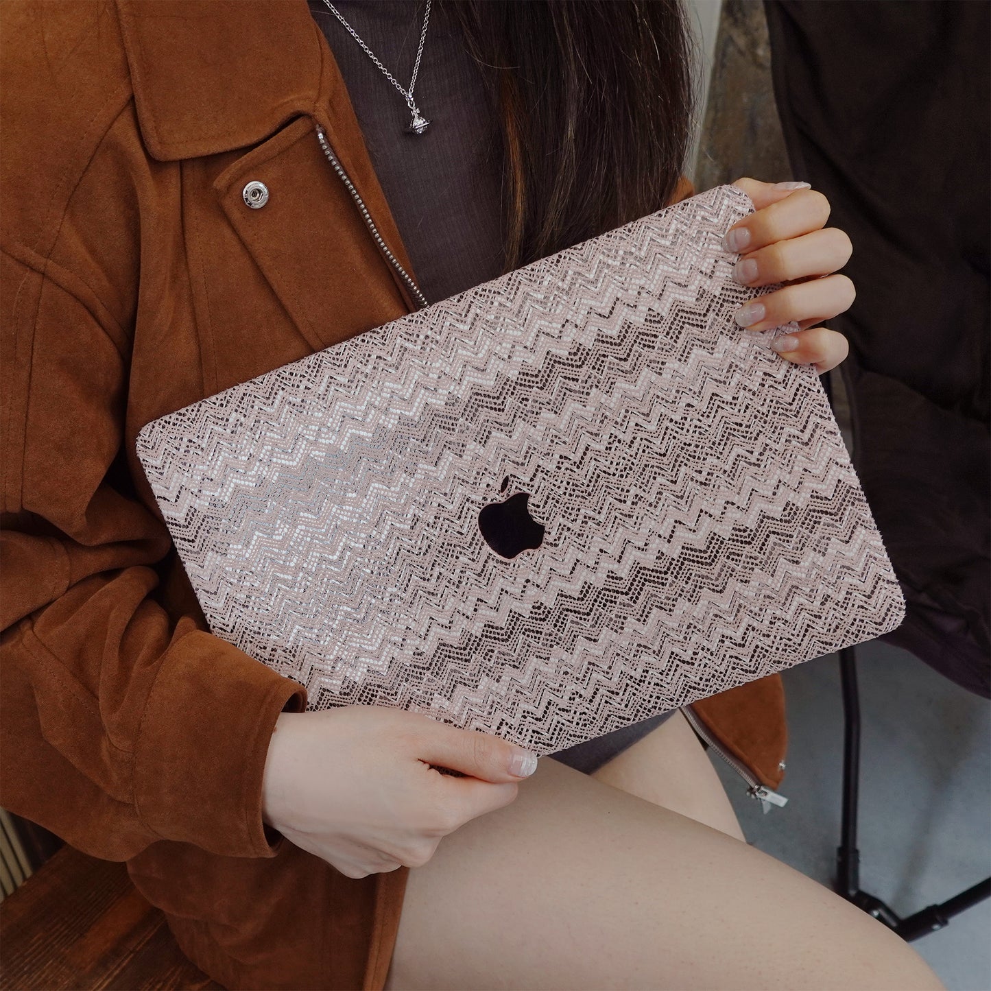 Lace Leather ♾ Cherry Blossom Mac Case
