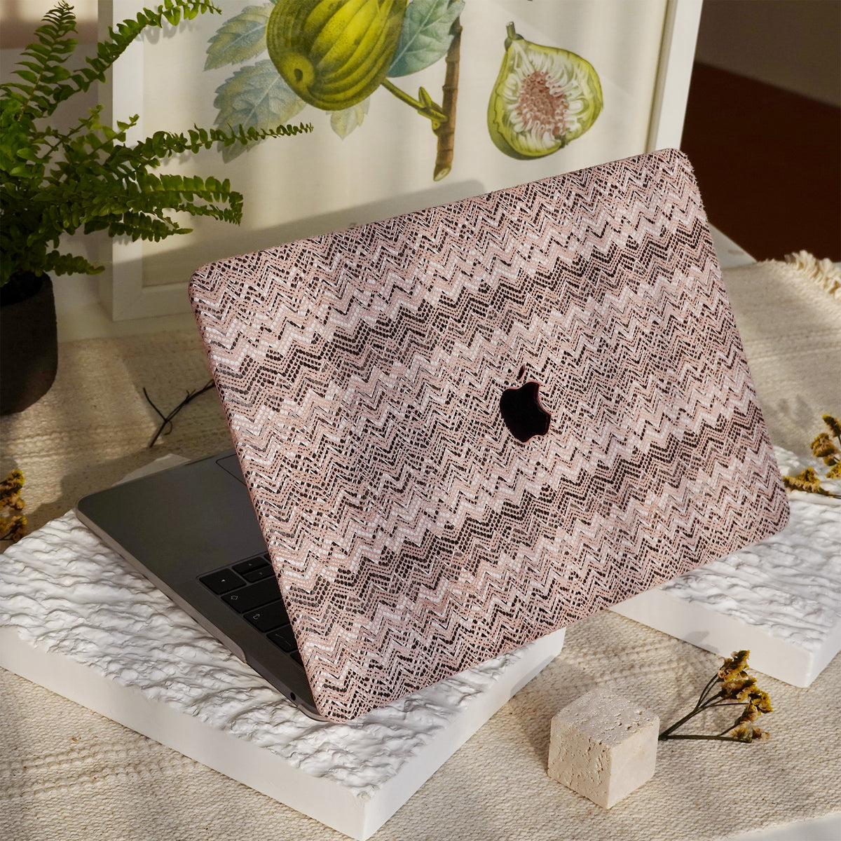 Lace Leather ♾ Cherry Blossom Mac Case