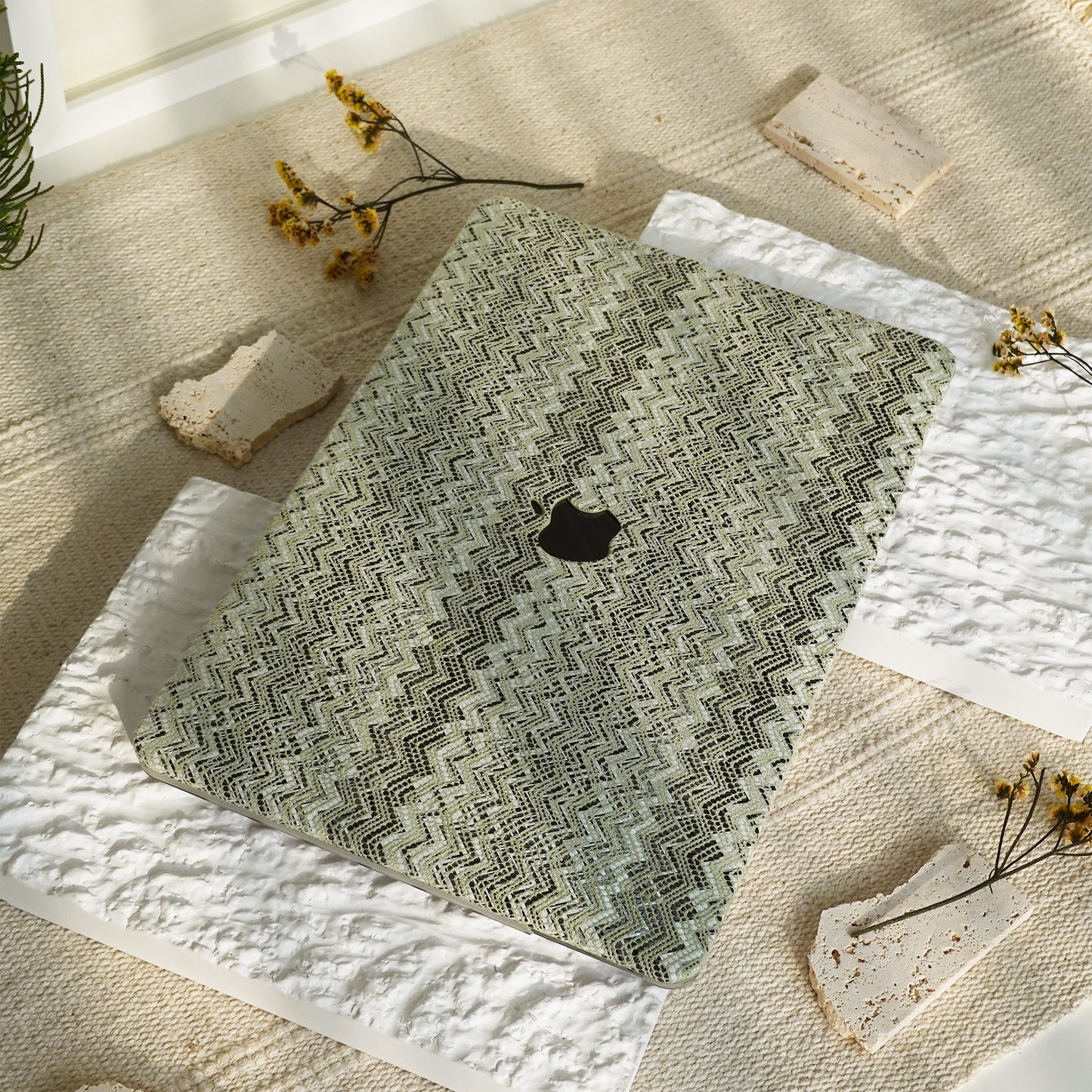 Lace Leather ♾  Cantaloupe Mac Case