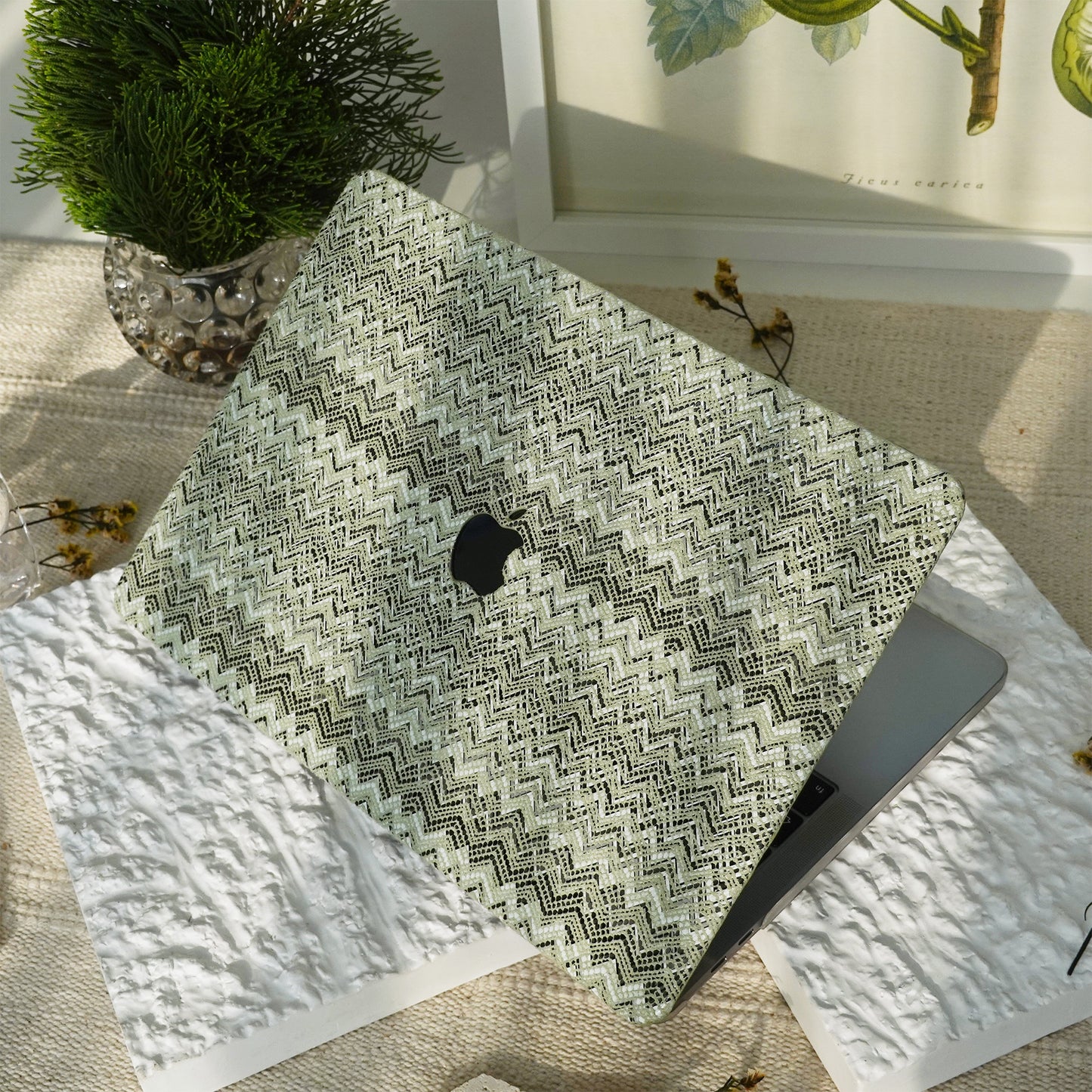 Lace Leather ♾  Cantaloupe Mac Case