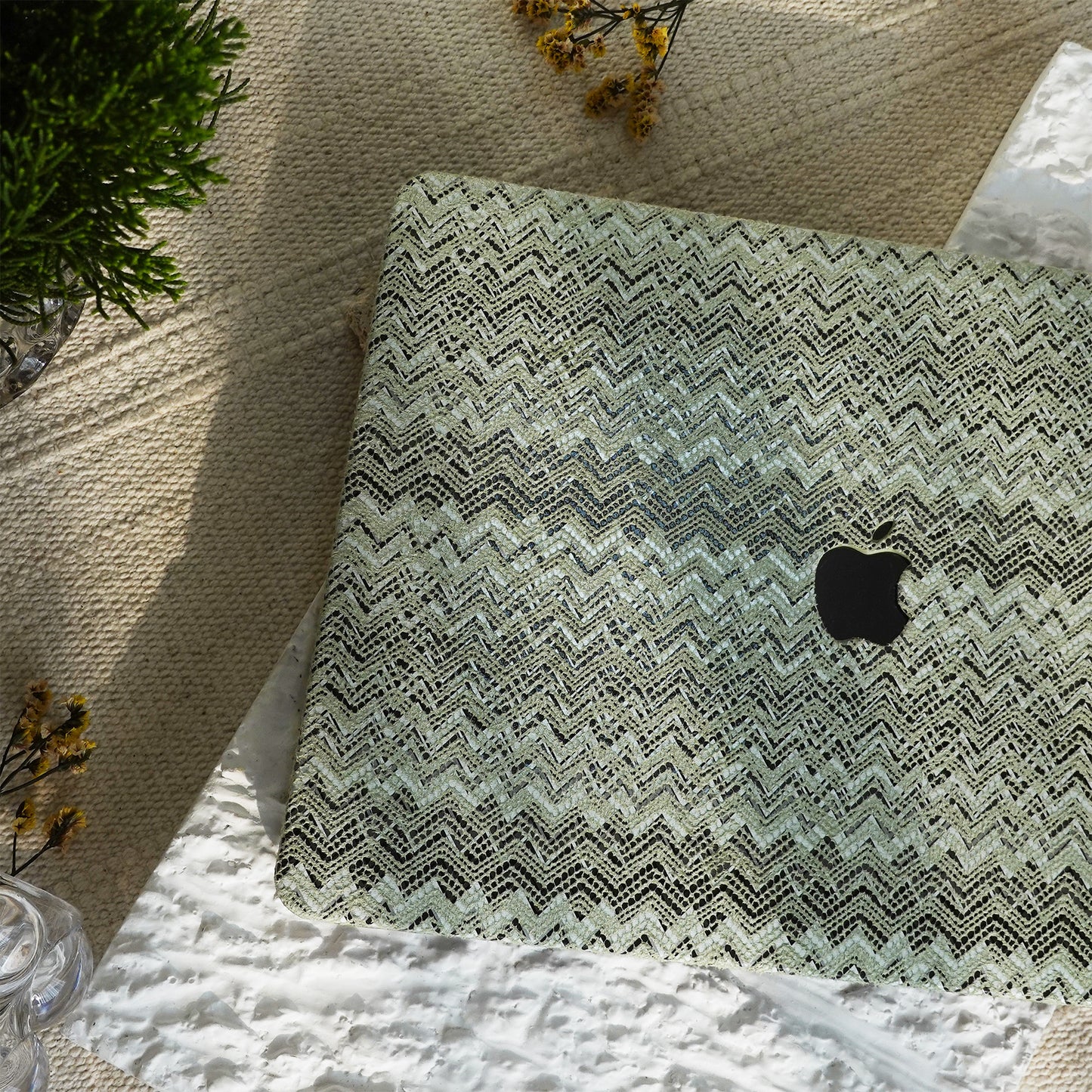 Lace Leather ♾  Cantaloupe Mac Case