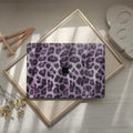 Purple Leopard ♾ Textured Leather MacBook Case