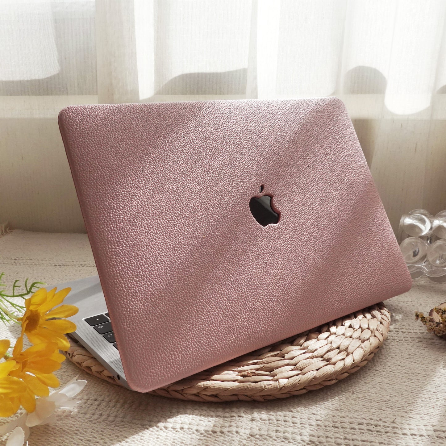 Cherry Blossom Lychee Grain Macbook Case