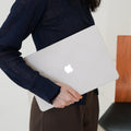 Leather Series ♾ Off-White Woven Curved Pattern MacBook Case
