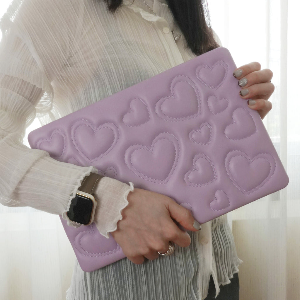Puffy Heart Lilac ♾ Textured MacBook Case