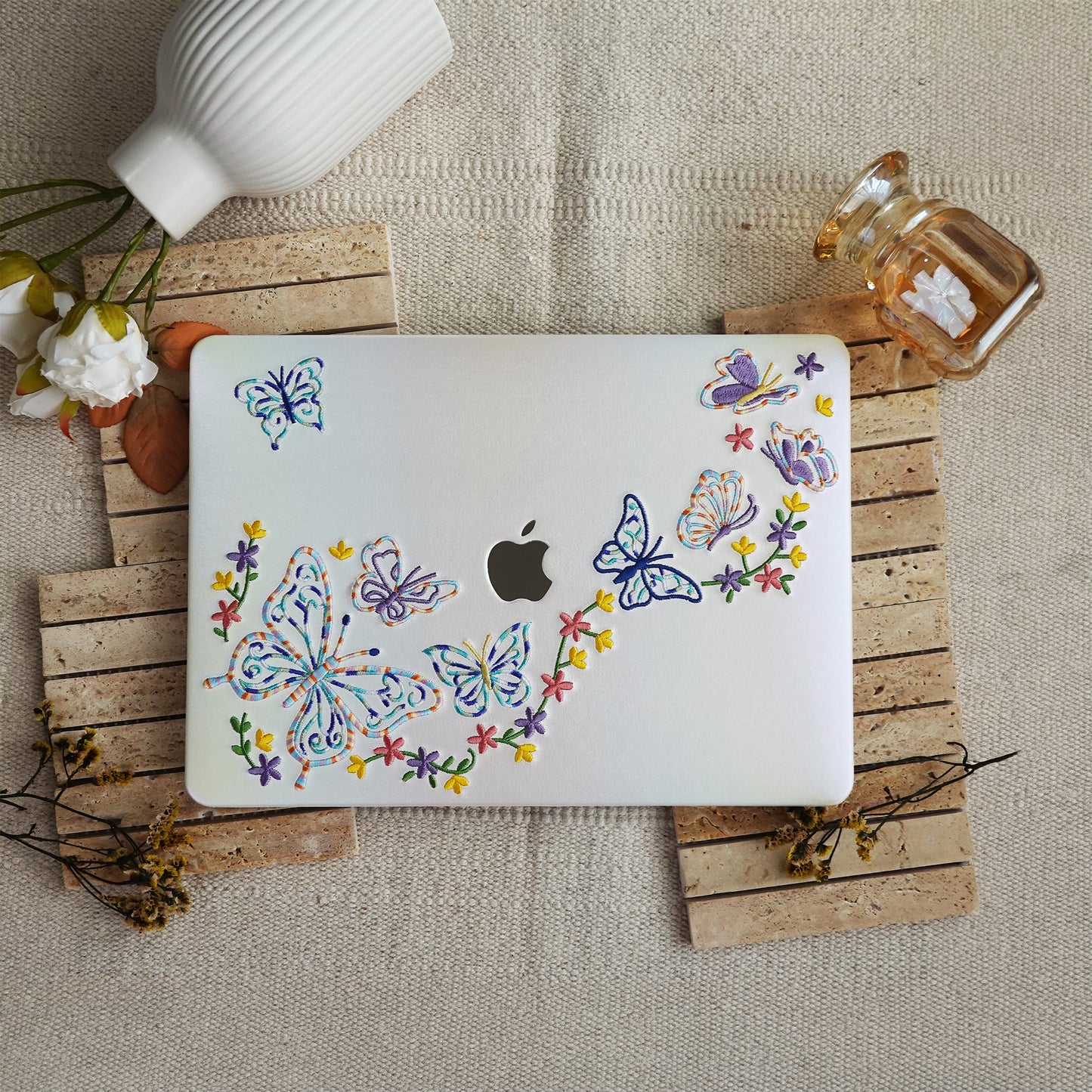 This Is Us Embroidery Series ♾ Iridescent Butterfly MacBook Case