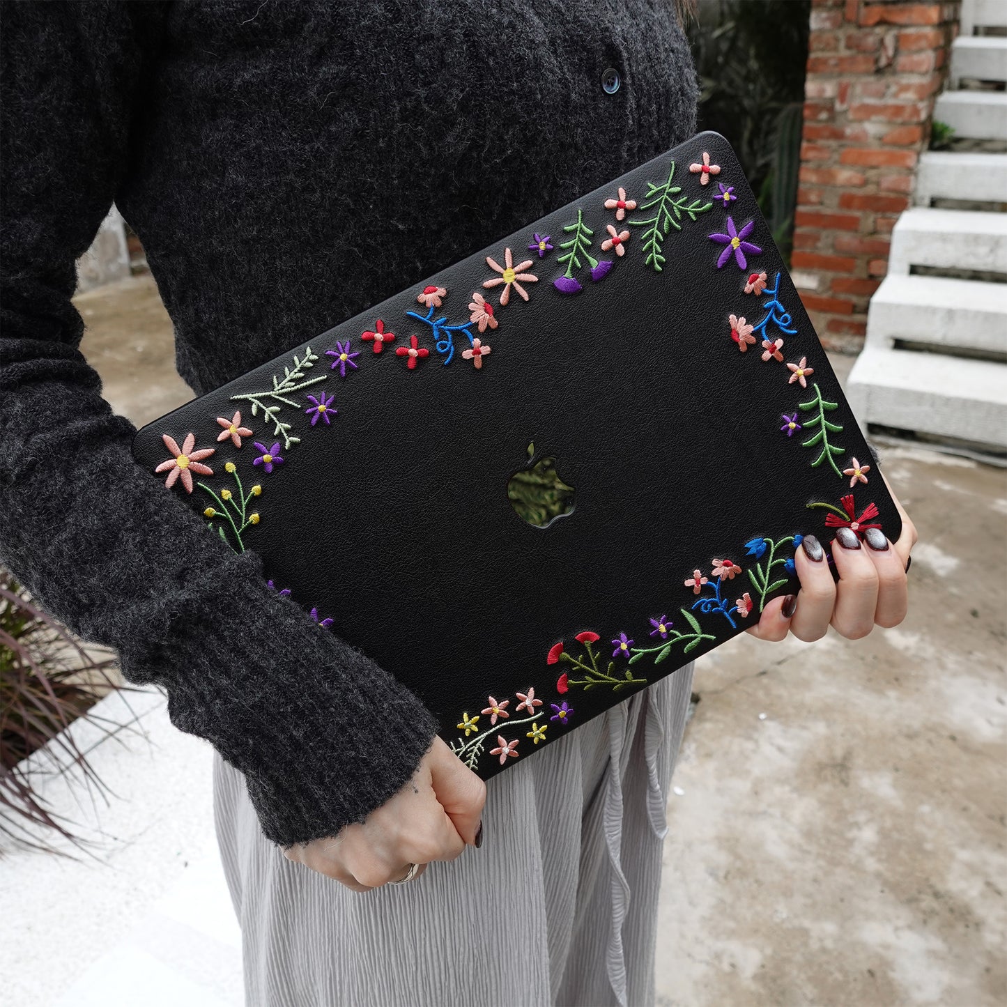 This Is Us ∞ Embroidered Serenity Jet Black Mac Case