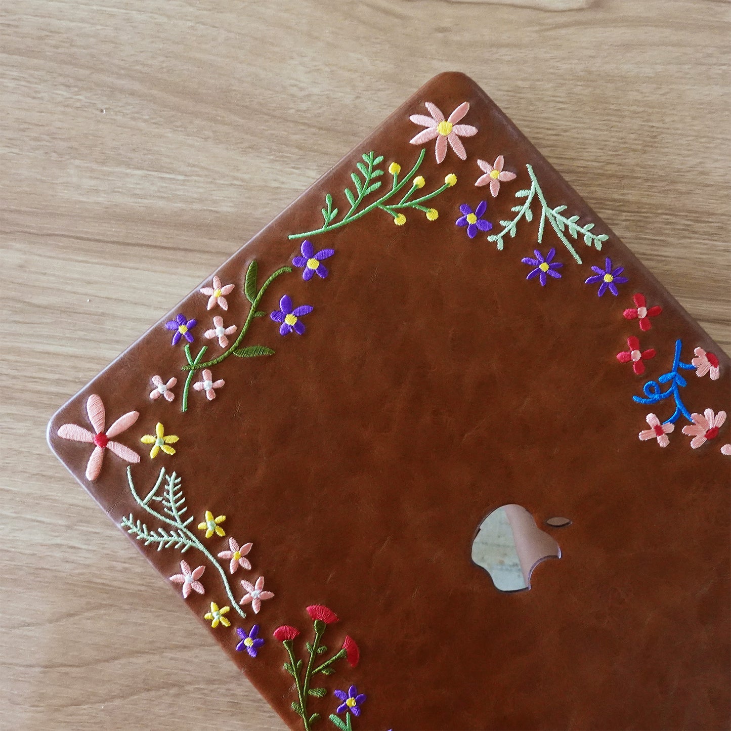 This Is Us Embroidery Series ♾ Mocha Garden Floral MacBook Case