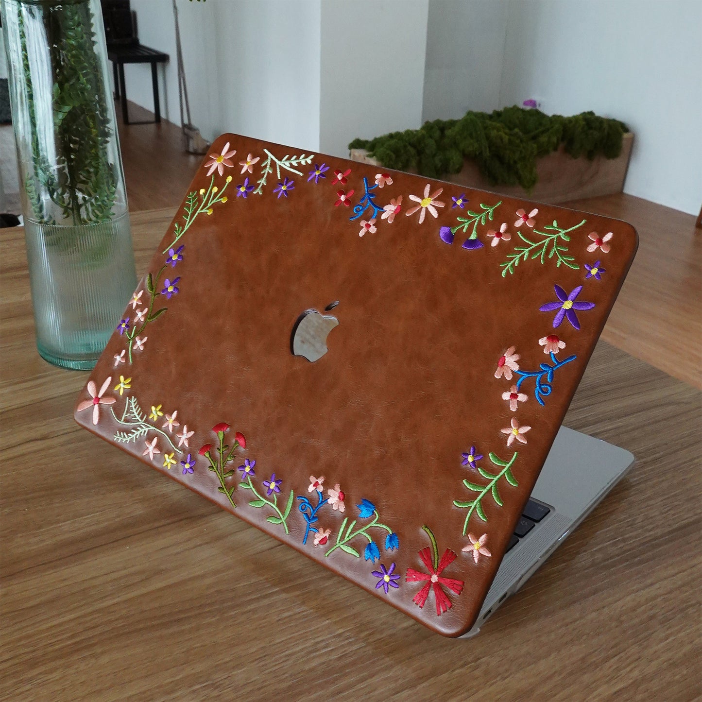 This Is Us Embroidery Series ♾ Mocha Garden Floral MacBook Case