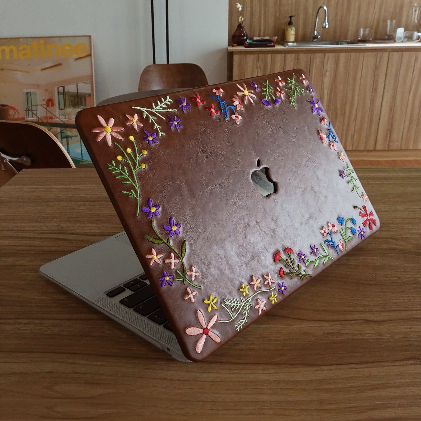 This Is Us Embroidery Series ♾ Mocha Garden Floral MacBook Case