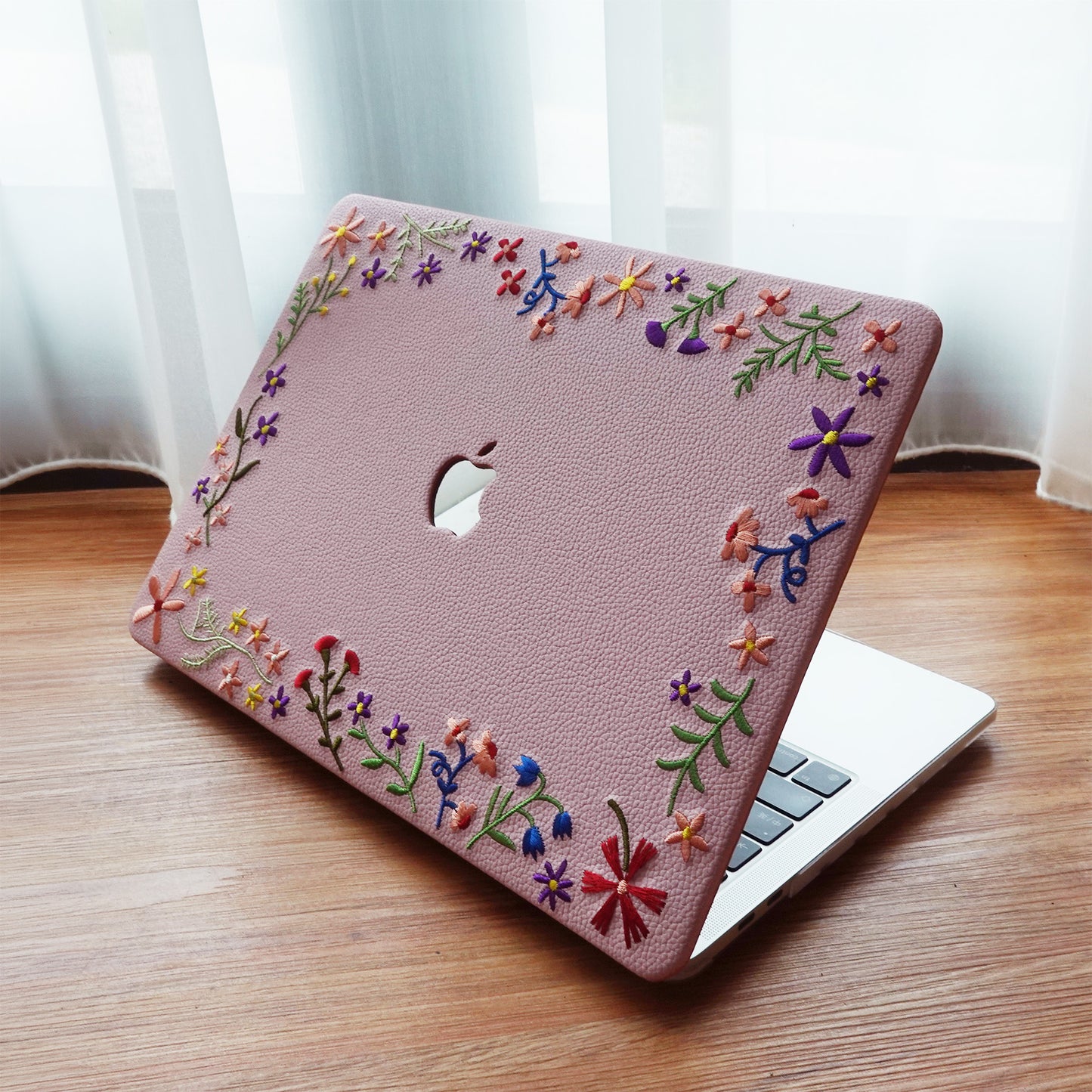 This Is Us  Embroidered ∞ Begonia Pink Serenity Mac Case