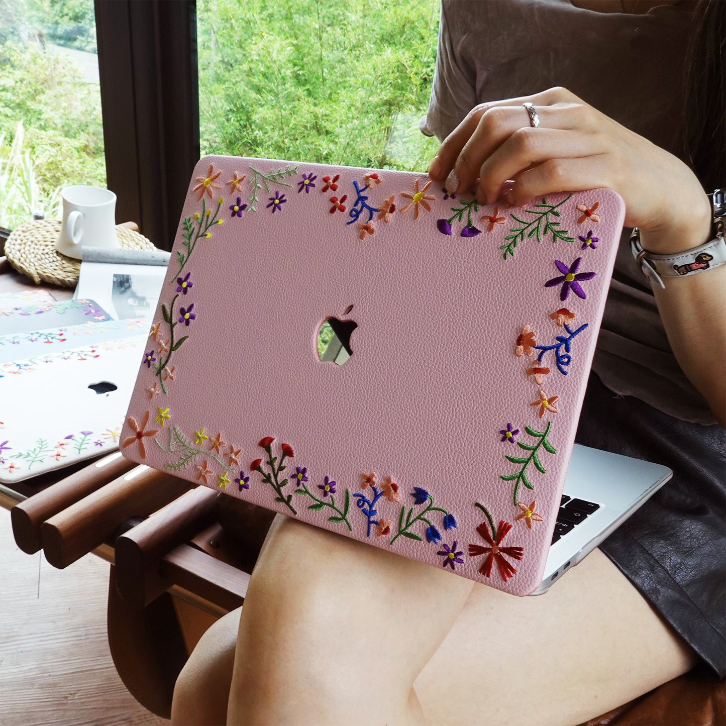 This Is Us  Embroidered ∞ Begonia Pink Serenity Mac Case