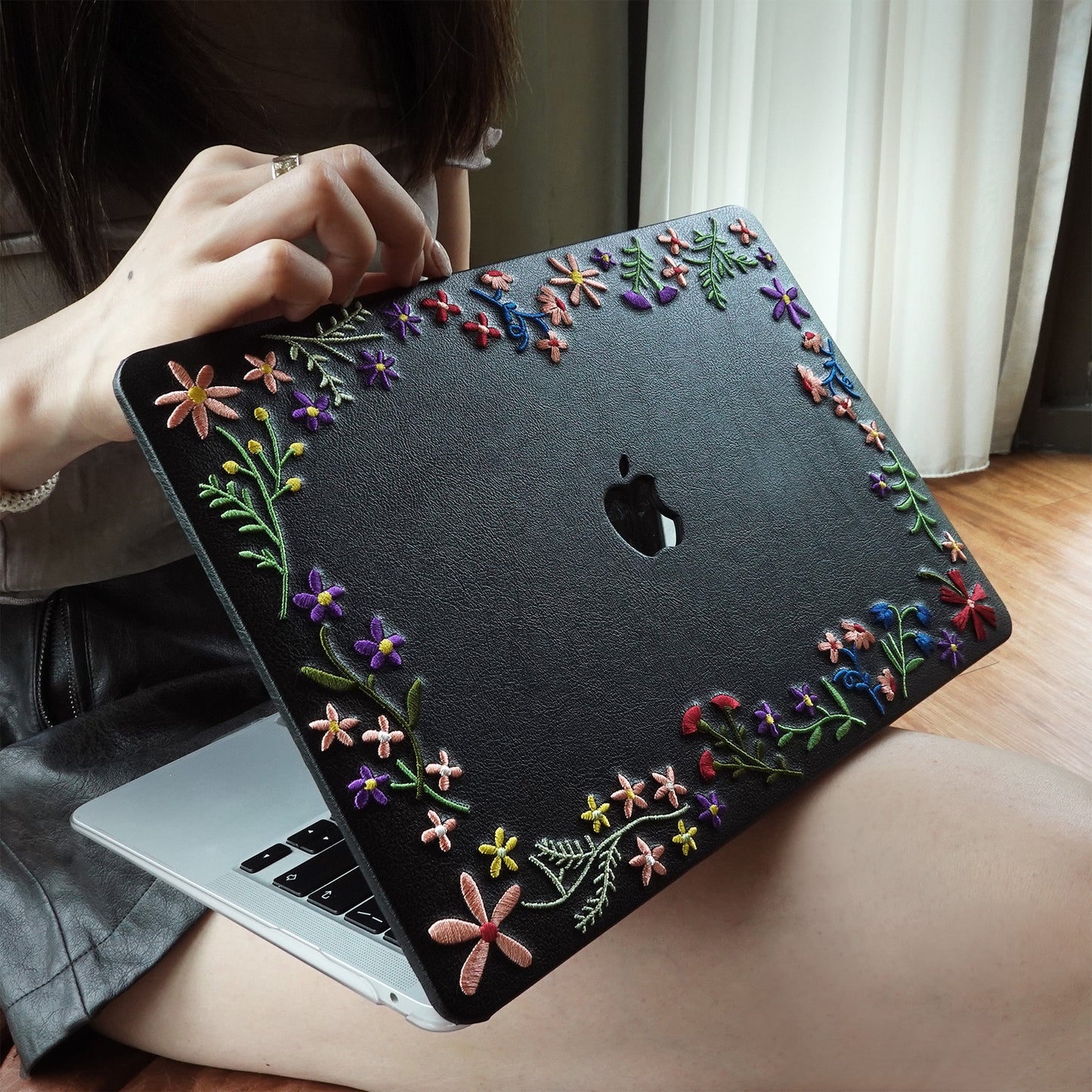 This Is Us ∞ Embroidered Serenity Jet Black Mac Case