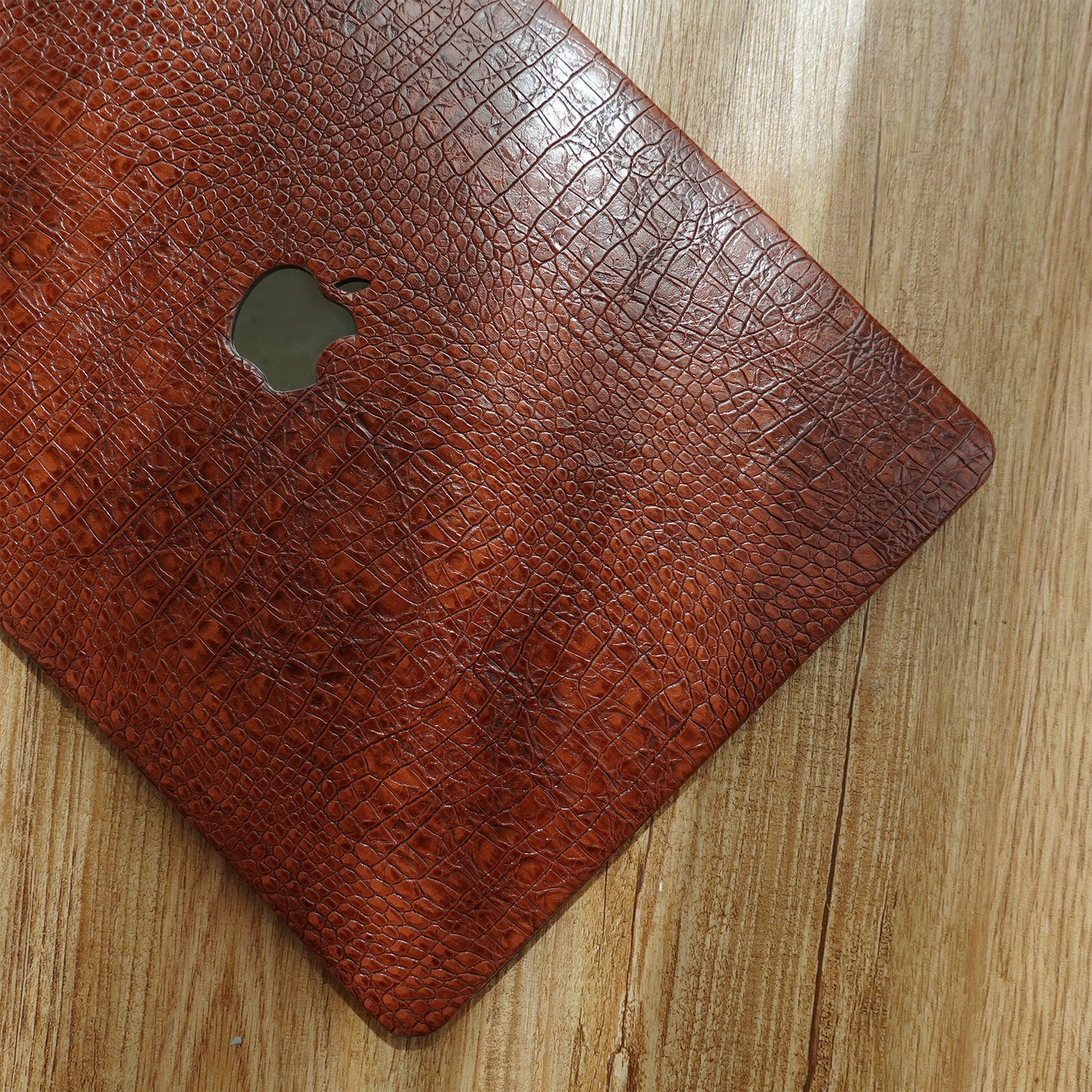 Leather Series ♾ Dark Rad Crocodile Leather MacBook Case