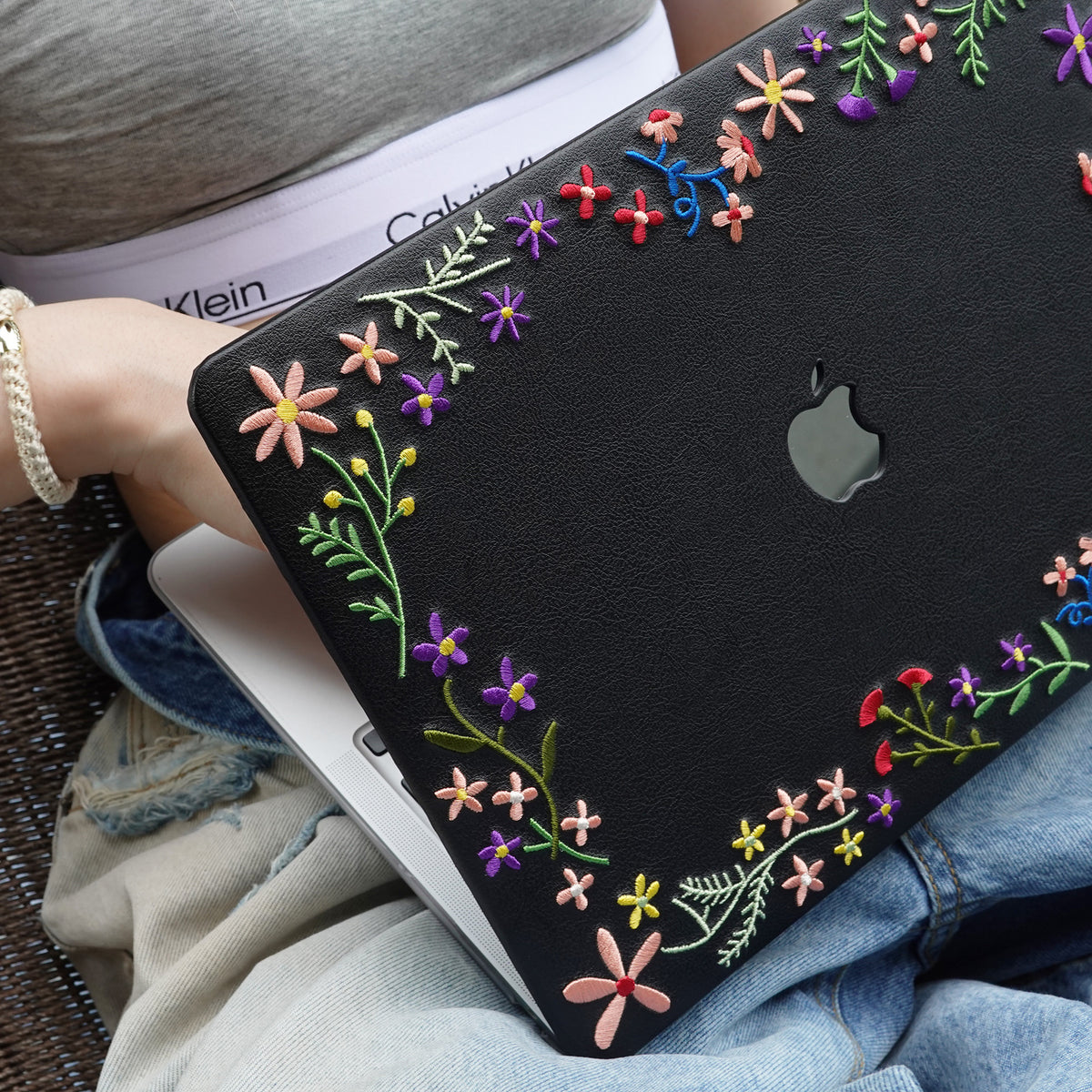 This Is Us ∞ Embroidered Serenity Jet Black Mac Case