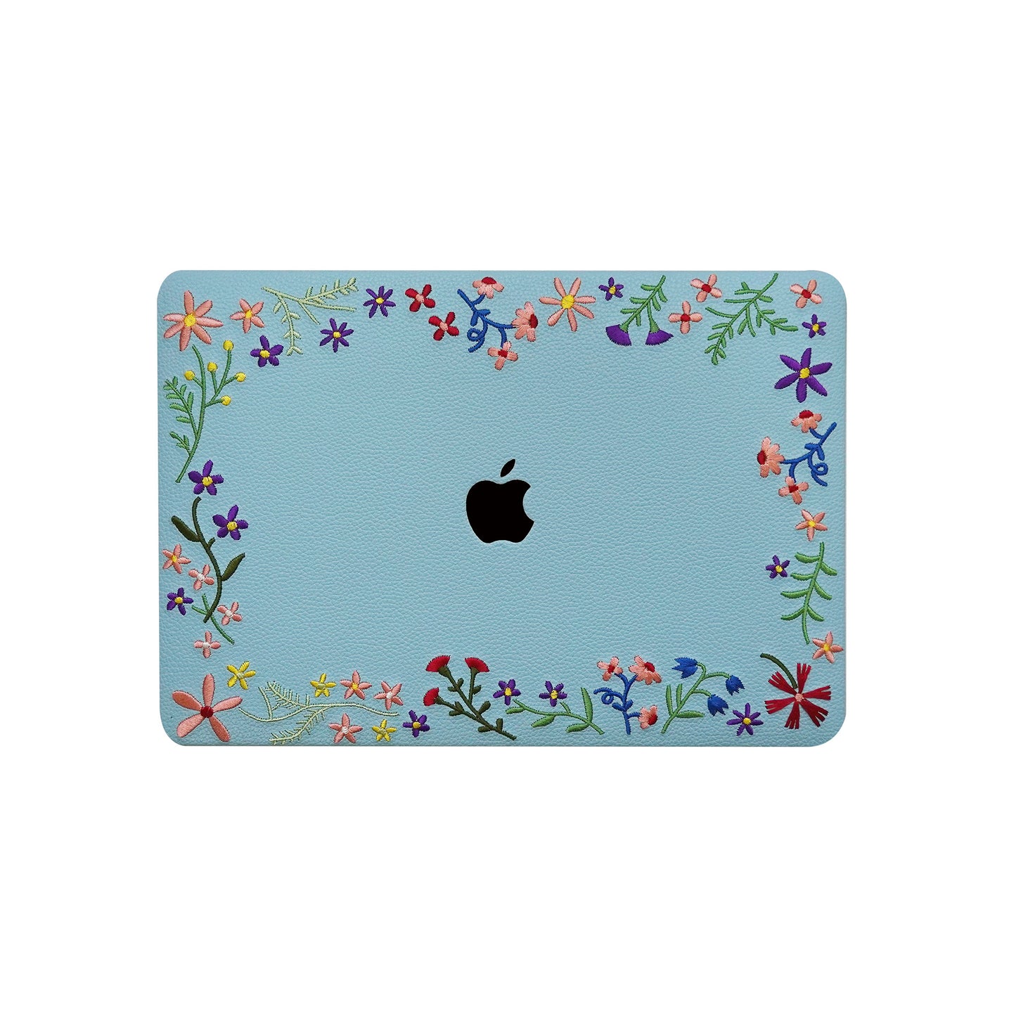 This Is Us Embroidery Series ♾ Sky Blue Flourishing Floral MacBook Case