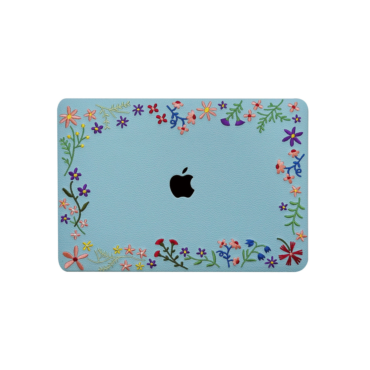 This Is Us Embroidery Series ♾ Sky Blue Flourishing Floral MacBook Case