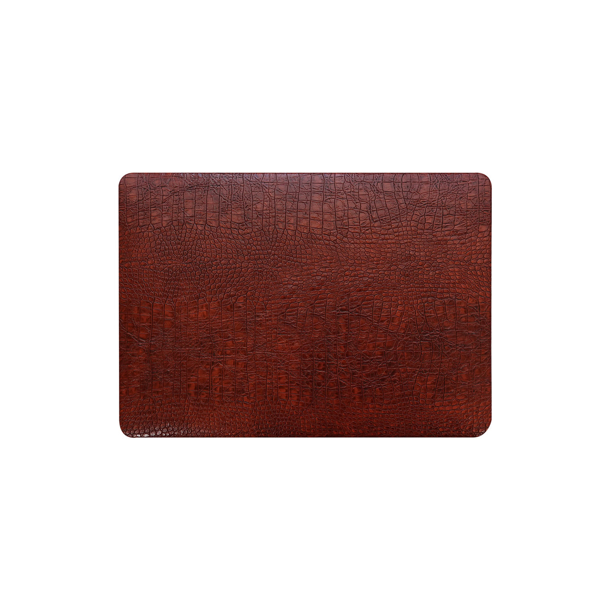 Leather Series ♾ Dark Red Crocodile Leather MacBook Case