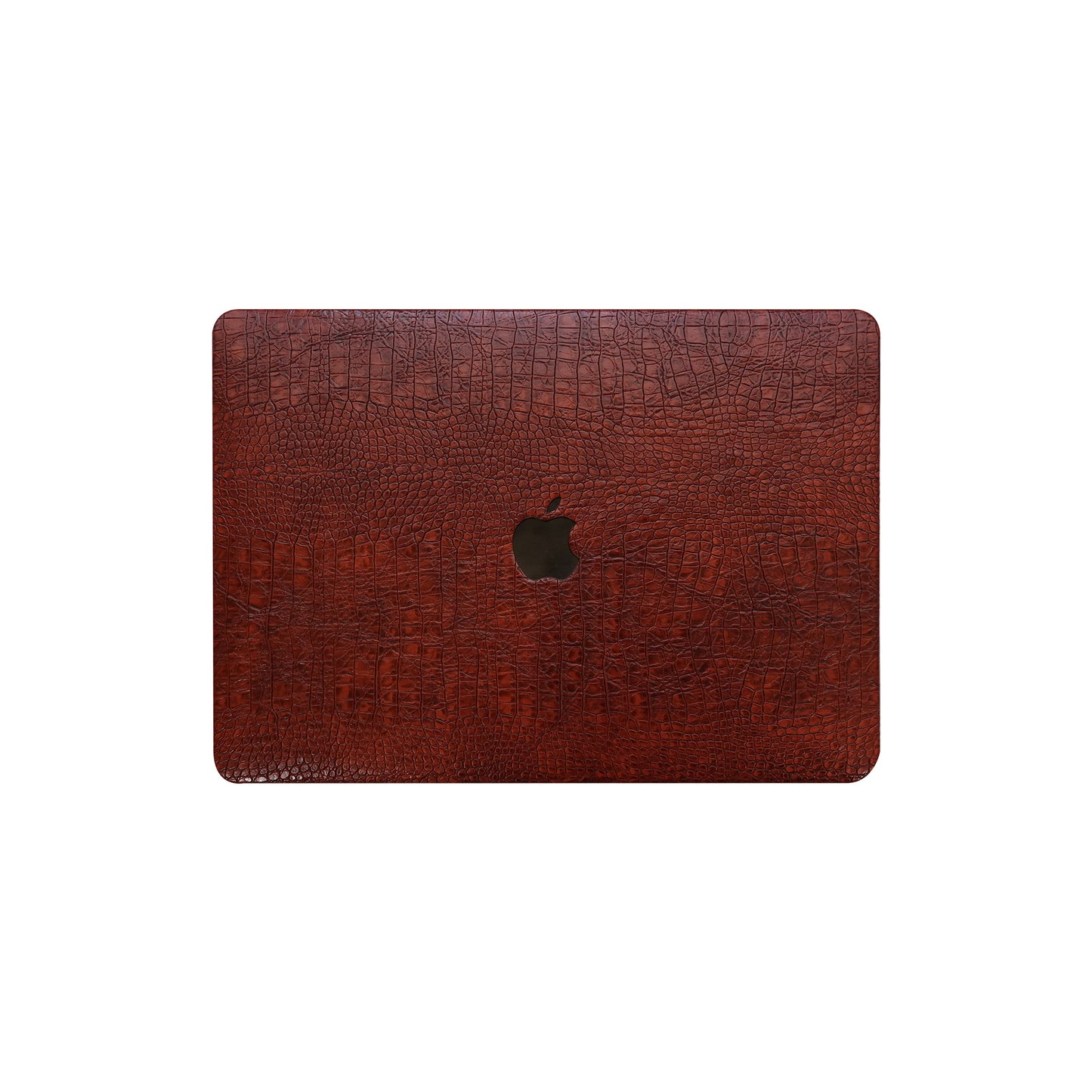 Leather Series ♾ Dark Rad Crocodile Leather MacBook Case