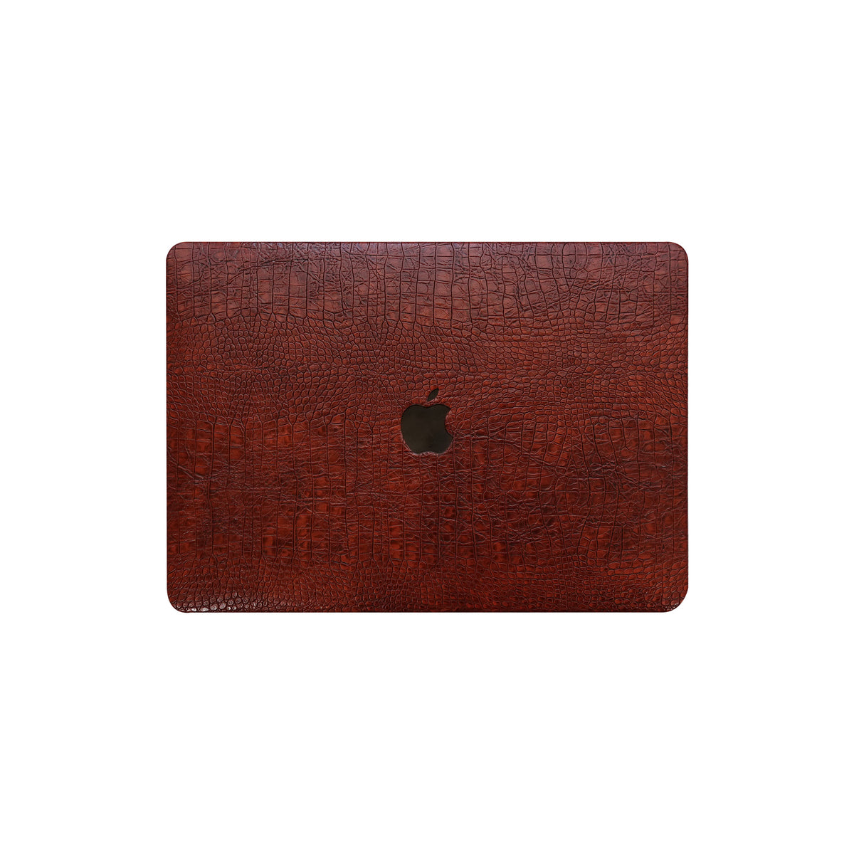 Leather Series ♾ Dark Red Crocodile Leather MacBook Case